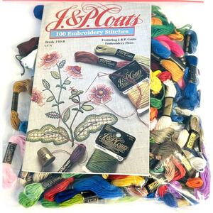 Lot Of 89 Brand New Embroidery/CrossStitch Skeins w/Embroidery Pamphlet